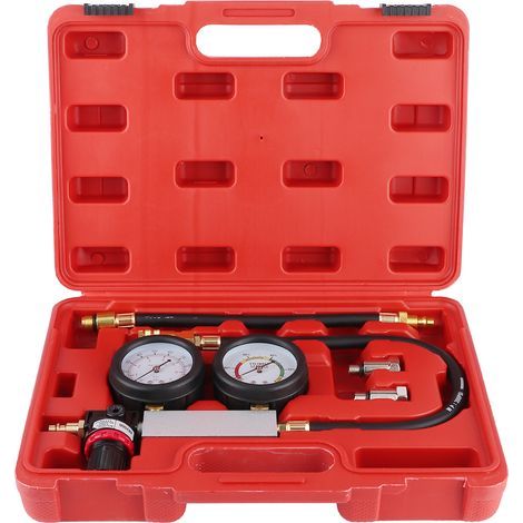 Manomètre de cylindre de moteur, kit de testeur de compression 0-7bar/0-100psi facile à transporter précis pour voiture (1/5)