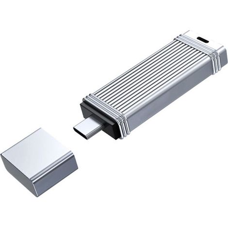 Unidad flash USB tipo C portátil de alta velocidad, memoria externa de 64 GB, disco U metálico para ordenador. (1/2)