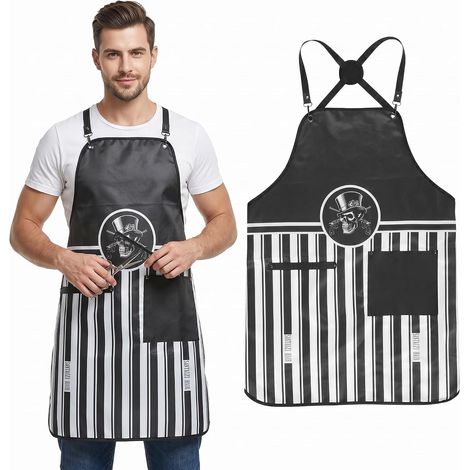 Men's Waterproof Barber Apron with Pocket for Hair Cutting and Salon Lightweight 32.28 x 680 mm 1 Piece (1/5)