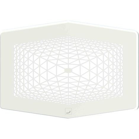Zehnder Design-Abdeckgitter ComfoGrid Rubino für CLD, 270x192 mm, weiß, mit Filter - 990322342
