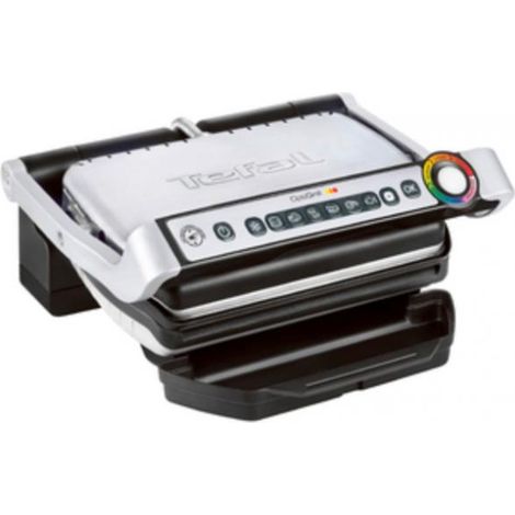 Tefal Optigrill GC705D - Griglia a contatto intelligente con 6 programmi automatici, adatta automaticamente la temperatura e ciclo di cottura ai cibi, piastre antiaderenti da 30 cm x 20 cm, colore: ac (1/4)