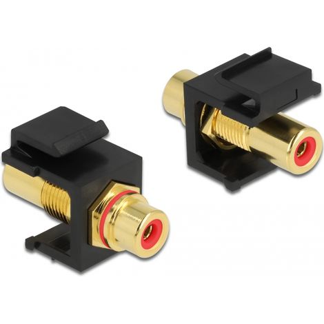 Delock MÃ³dulo Keystone RCA hembra  RCA hembra chapado en dorado y rojo / negro