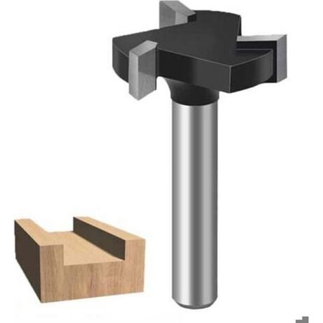 Fraise à surfacer pour panneaux de revêtement CNC, queue de 6 mm, carbure, pour bois (1/4)