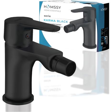 Homssy Grifo Monomando para Bidé – Cuerpo de Latón, Acabado en Negro Mate, Perlizador Orientable – Diseño Estilizado y Funcional (1/5)