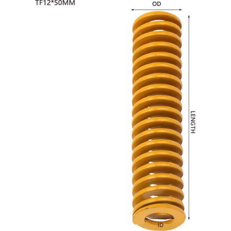 gelbe Federn für Formen und Matrizen 12x6mm, sehr leicht, 2er-Set (TF1250mm)