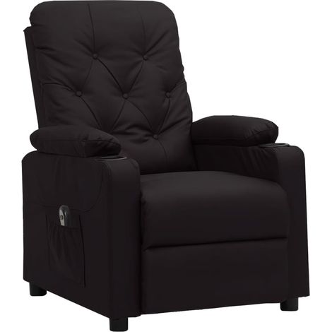 Maison Exclusive - Relaxsessel Elektrisch Schwarz Kunstleder