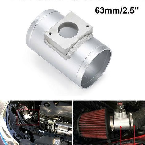 Support de capteur d'admission d'air en alliage d'aluminium pour moteur de voiture UN601, compatible Mitsubishi 63 mm / 76 mm. Économies de carburant. (1/5)