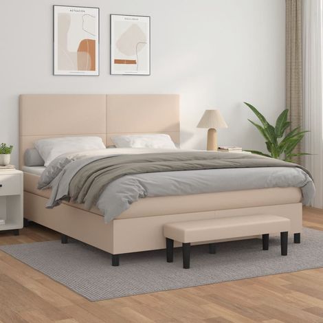 Boxspringbett Matratze Cappuccino-Braun 180x200 cm Kunstleder vidaXL (1/5)