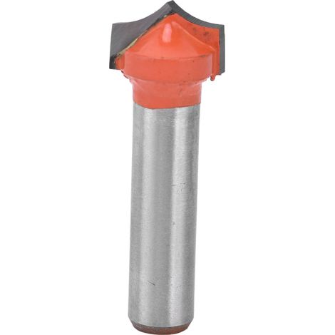 CNC Router Bits Tungsten Carbide Blade 45 Gauge Steel Body PTFE Coating 8mm/0.3in Round Shank Clean Cutting Tool14mm (1/5)