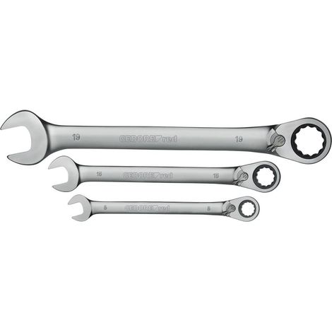 Gedore RED 3300873 R07205012 Set chiavi a cricchetto combinato 12 parti Misura (metrica) 07 - 19 mm (1/5)