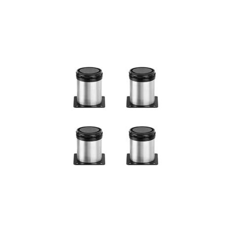 Verstellbare Möbelfüße aus Edelstahl für Büro, Schreibtisch, Heimwerkerprojekte, TV-Ständer, Sofa, Stuhl, Schrank, 4er-Set (5 cm) - Crezuo