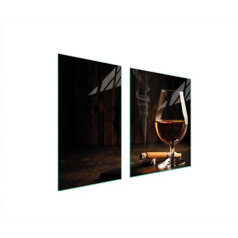 Assiette en verre et planche à découper 100x52 vin (1/5)