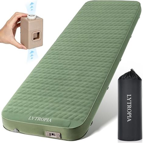 Matelas Gonflable 1 Place, Autogonflant, Pompe à Air Électrique (1/5)
