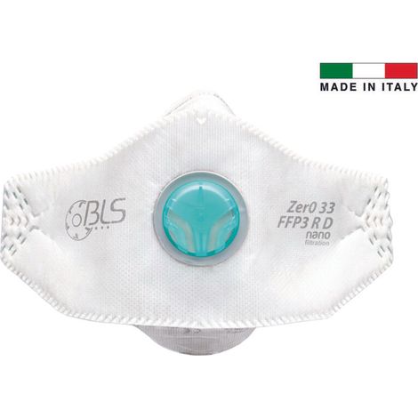MASCHERINE C/VALVOLA FFP3 SERIE BLS ZERO FLAT IMBUSTATA SINGOLARMENTE BLS