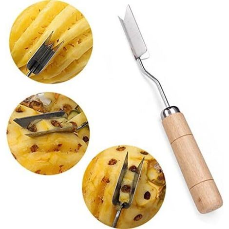 V Forme INOX Ananas Démaquillant Yeux Éplucheur