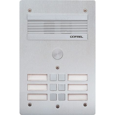 Platine de rue Série 300 audio façade Alu 4mm 6 appels (308306)