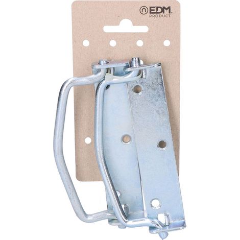 Asa abatible con tope, de zinc con acabado en plata, 125 x 27 mm, 2 uds, blister (1/3)