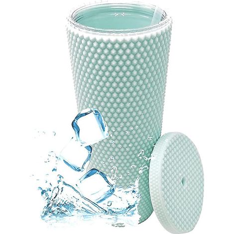gobelet Clout Avec Couvercle  Paille   (800 Ml,vert )tasse Froide En Plastique  Double Paroi Pour Caf Glac, Eau, Glace Glace Ou Smoothies (1/5)
