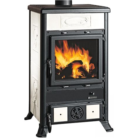 La Nordica Extraflame stufa a legna Rossella R1 BII bianco infinity 11,0 kW 252 m riscaldabili (1/5)