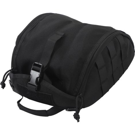 Sac de casque de camping, sac de rangement et de transport Molle multifonctionnel, organisateur de casque de sport, noir. (1/5)