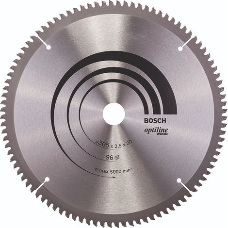 BOSCH DISCO SIERRA OPTILINEWOOD Diámetro disco x eje (mm) 305x30 Número de dientes 96