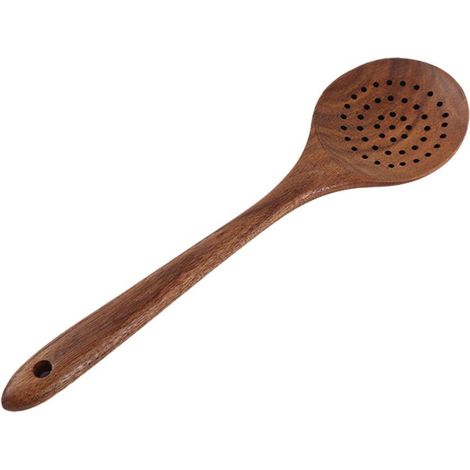 Cuillère En Bois D'acacia - Pelle À Salade En Bois Massif - Résistante À Haute Température - Pour Cuisine Et Service À Table - Lot De 2 Pièces (1/5)
