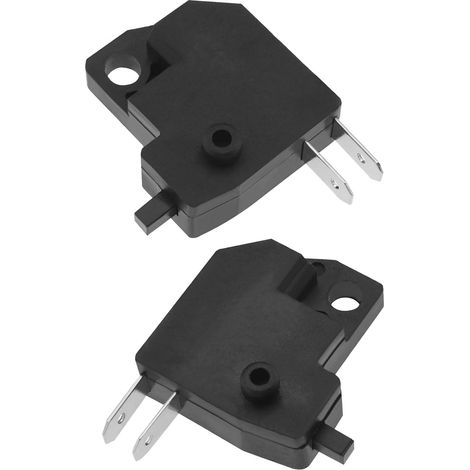 Lot de 2 interrupteurs gauche et droit pour feux de freinage, moto, scooter électrique, bouton poussoir en plastique et cuivre (1/5)