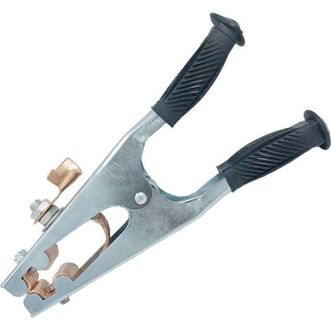 Pince de Masse Soudure, Pince Soudure, Pince de Terre de Soudage ARC avec étui en cuir, Fait de fer + laiton, matériel de soudage professionnel, pour la plupart des machines à souder (800A) (1/5)