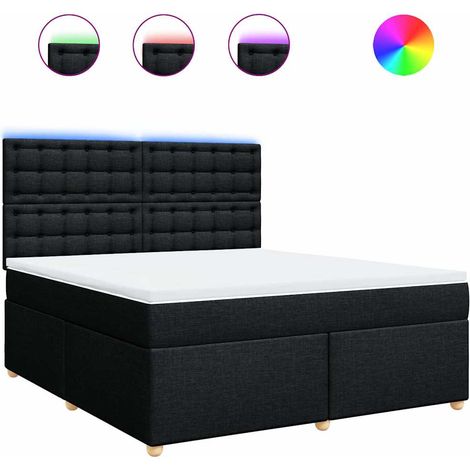 Maison Exclusive - Boxspringbett mit Matratze Schwarz 180x200 cm (1/5)