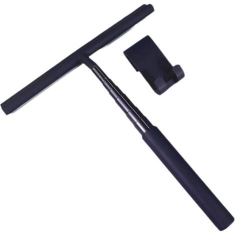 Raclette télescopique pour vitres et portes vitrées avec support long pour le nettoyage des murs (1/5)