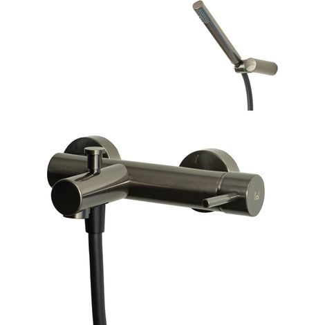 Galindo Grifo baño-ducha Theo Dark cromo negro cepillado 8631536 (1/2)