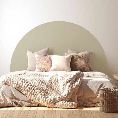 Stickers tête de lit - Couleur tendance - 160 x 130 cm - Pour lits (120 à 140 cm) - Adhésif MAT (1/2)