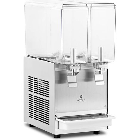 Dispensador de bebidas refrigeradas Fuente de zumo de 2 x 10 litros con grifo (capacidad: 2 x 10 litros, potencia: 290 vatios, funciones: enfriar, remover) 140005302 (1/5)