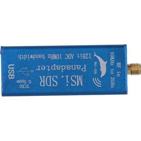 Récepteur radio SDR, convertisseur analogique-numérique 12 bits, bande passante de 10 MHz, oscillateur TCXO, précision de 0,5 ppm, compatible HF, UHF, VHF, FM et AM (10 kHz – 2 GHz).
