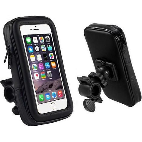 Support de téléphone portable rotatif à 360°, stable et robuste, avec écran tactile intégré, sacoche de guidon, sacoche de vélo de haute qualité, étanche. (1/4)