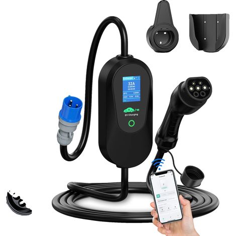 Chargeur EV Portable, Contrôle Intelligent, Options de Charge Flexibles, 7.2KW type2 (1/2)