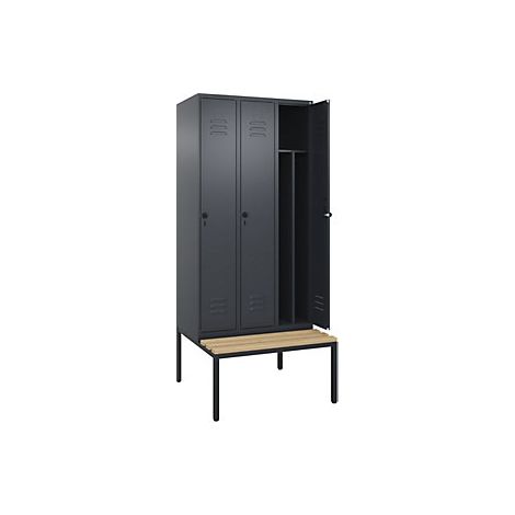 C+P Armadietto sporco/pulito Classic PLUS con panca stretto (1/4)