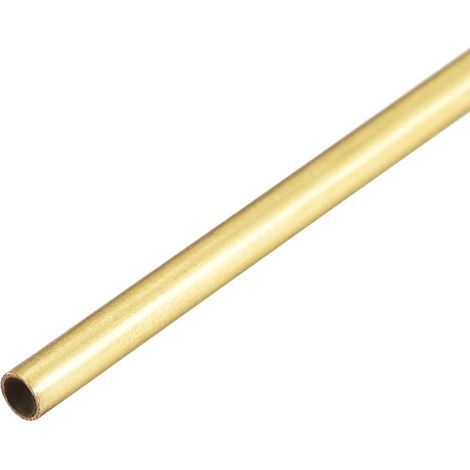 sourcing map Brass Tube Round 300mm Length 2mm External Diameter 0.2mm Wall Thickness Seamless Straight Pipe (1/4)
