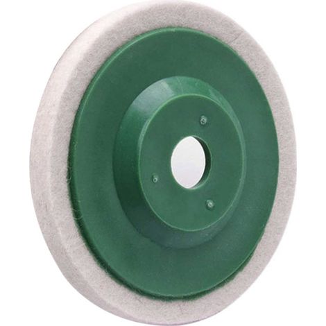 Disque de polissage en laine pour meuleuse d'angle, grain 2000, diamètre d'alésage 16, pour le polissage de l'acier inoxydable, du cuivre, de l'aluminium, du verre, des meubles et de la céramique. (1/5)