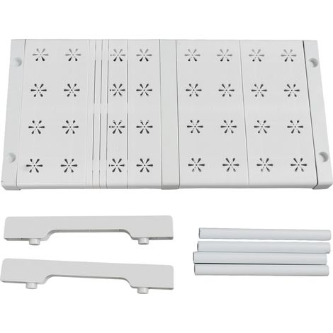 Étagère extensible pour placard, gain de place, réglable, à tension, pour penderie ou lavabo. Largeur : 24 cm, hauteur : 22 cm, longueur : 37 à 48 cm (14,6 à 18,9 po). (1/5)