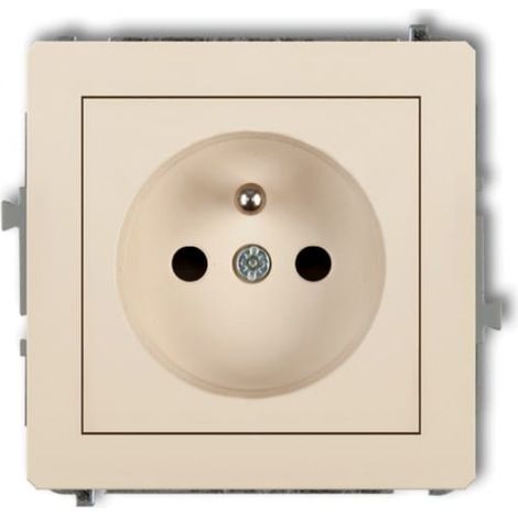 Enchufe individual DECO con/sin 2P+Z beige 1DGP-1zp