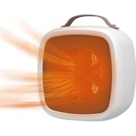 500W Chauffage d'appoint, Mini Chauffage Radiateur Soufflant, Chauffage éLectrique éConome en éNergie, Silencieux Portable Protection Contre La Surchauffe pour Maison Bureau (Jaune) (1/5)