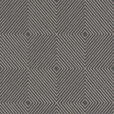 BRICOFLOR Papier peint géométrique Papier peint graphique Tapisserie géométrique Tapisserie graphique Papier peint intissé Gris Métallique - 10,05 x 0,53 m (1/5)