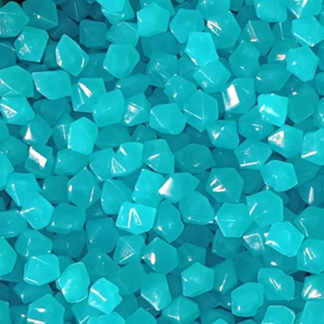 500 Galet Lumineux, Résine, 14x11mm, Bleu Clair, Jardin, Aquarium