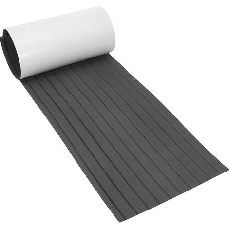 Yachet EVA Tapis de bateau en mousse Feuille de pont en teck Faux bateau gris 2400x600x6mm Noir Fantablau (1/5)