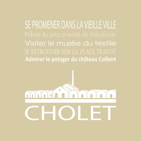 Tableau sur toile Cholet beige 30x30 cm - Impression sur Toile Murale Décorative - Image imprimée en HD sur Toile - Toile sur Châssis en Bois FSC - Fabriqué en France (1/4)