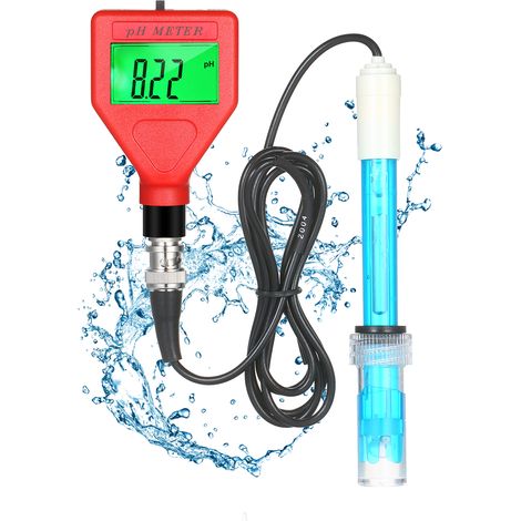 PH Mètre Électronique, Testeur PH Avec Rétro Éclairage Testeur PH Précision de Mesure de 0 à 14 pH, Pour Piscine, Aquarium (1/5)