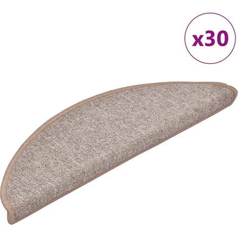 Stufenmatten 30 Stk. 56x17x3 cm Hellbraun Halbrund