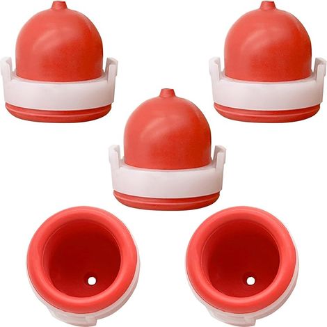5 Ampoules d'Amorçage 694395 pour Tondeuses Briggs & Stratton - Remplacement pour 5085 5085H 5085K - Compatible avec Moteurs Quantum 3,5-6,75 HP et Séries Intek 625-875 - Matériau Durable