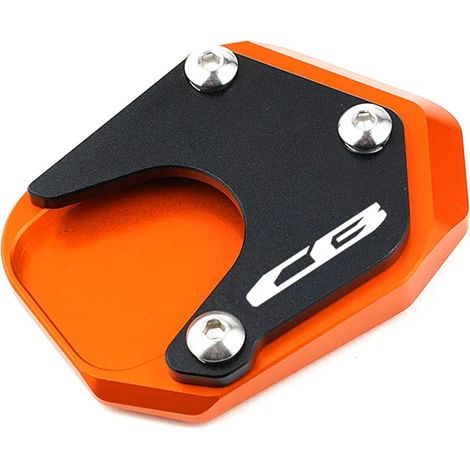 (Coussin de béquille orange) Compatible avec les motos HONDA CB500X, CB650R, CB500F, CB125R, CB300R, CB400X et CBR650R. Extension de béquille latérale pour CB 500X et 650R (puissance maximale). (1/4)